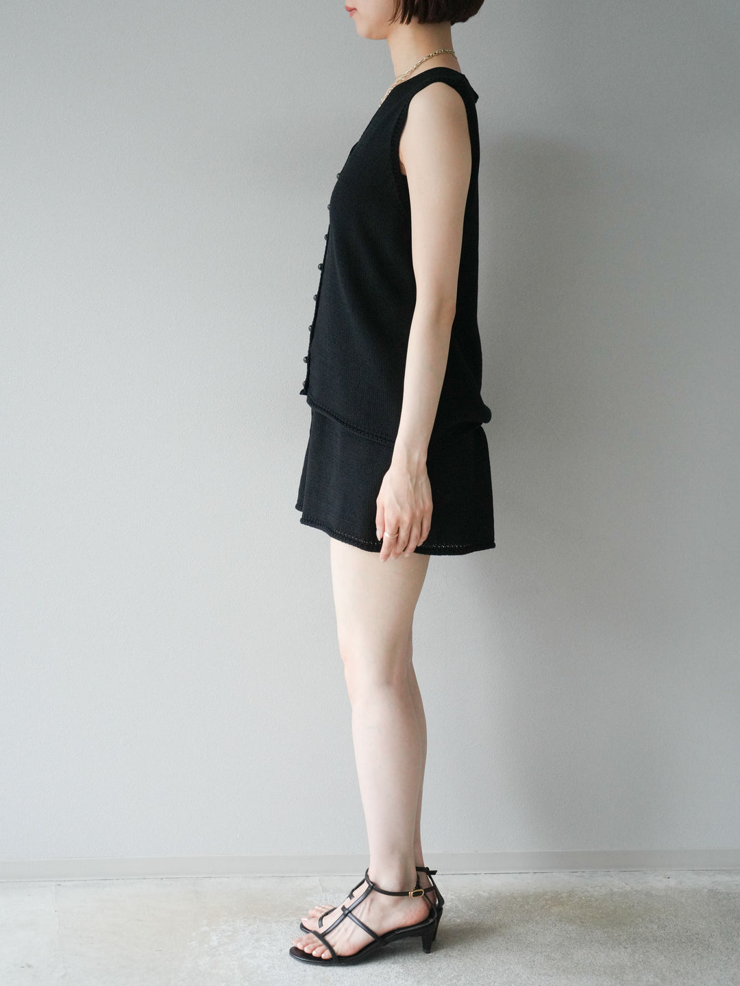 [SET]ニットベスト＆ショートパンツSET UP(2set)