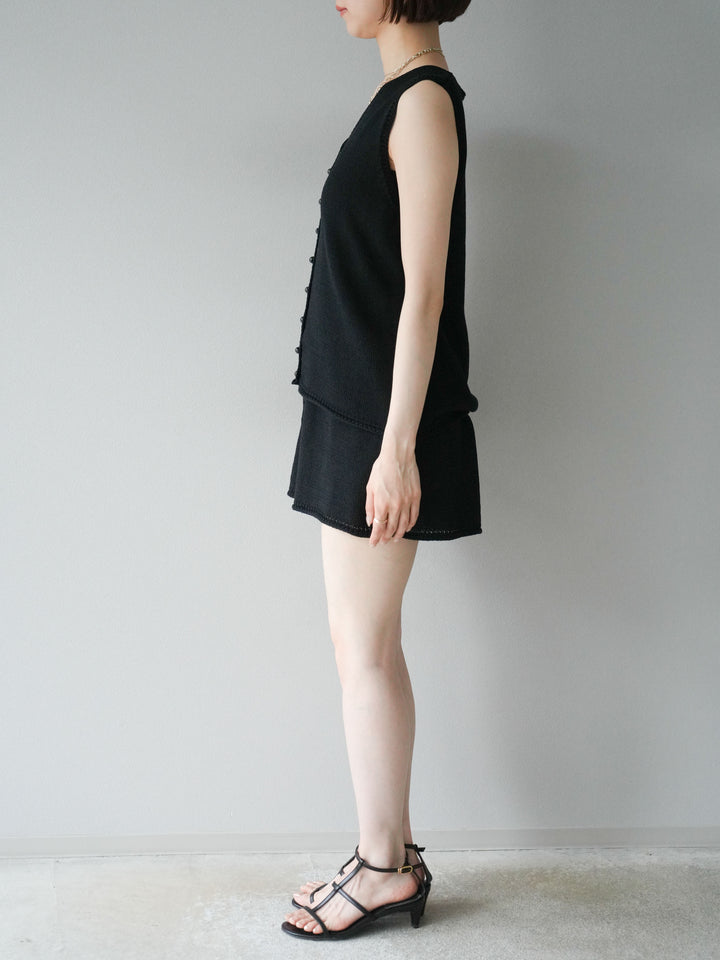 [SET]ニットベスト＆ショートパンツSET UP(2set)