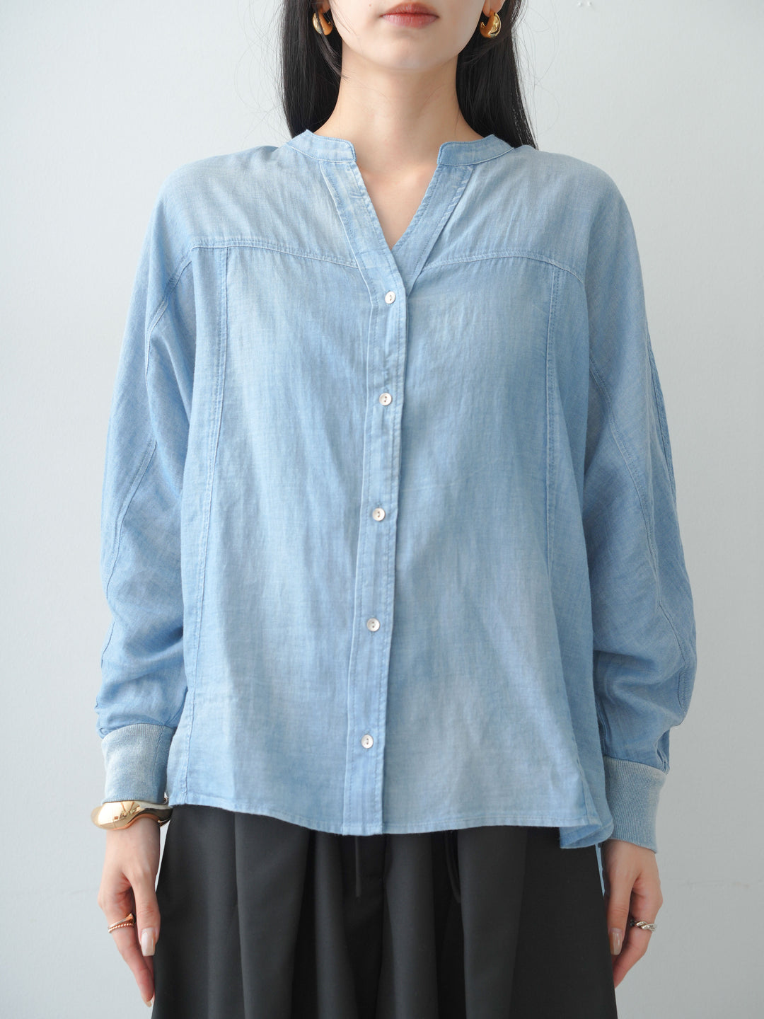 [予約]シアードルマンデニムシャツ/lightblue