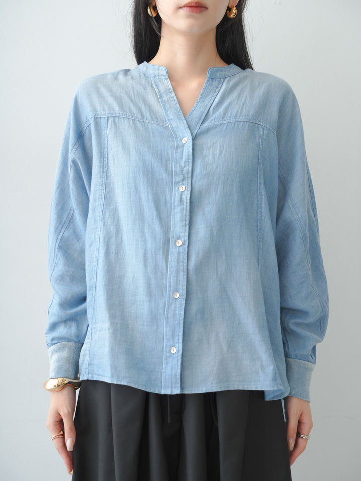 [予約]シアードルマンデニムシャツ/lightblue