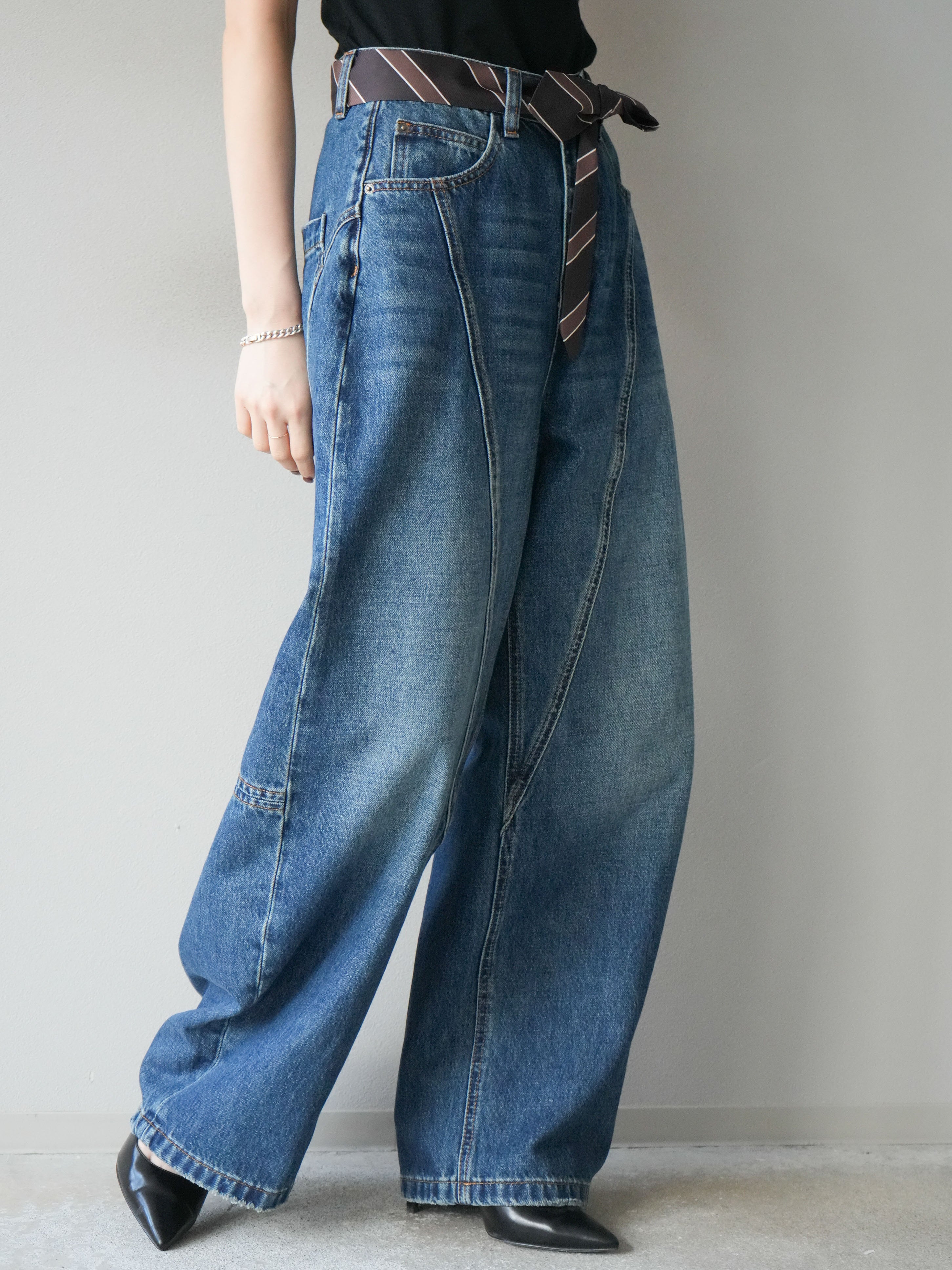 Lumier ワイドデニムパンツ カーブデニム 楽天市場】カーブライン