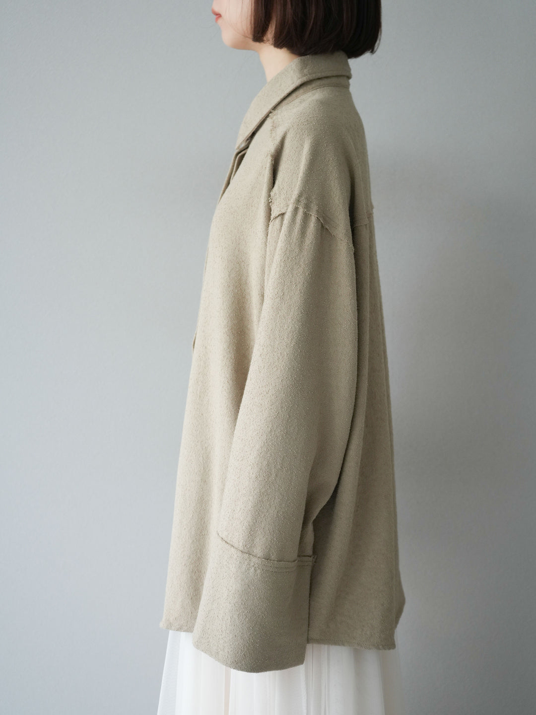 [予約]ネップオーバーシャツ/ベージュ