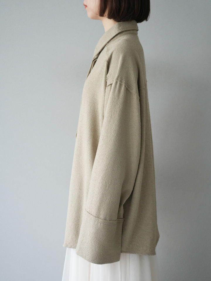 [予約]ネップオーバーシャツ/ベージュ