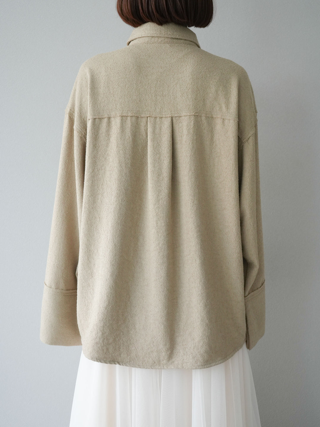[予約]ネップオーバーシャツ/ベージュ