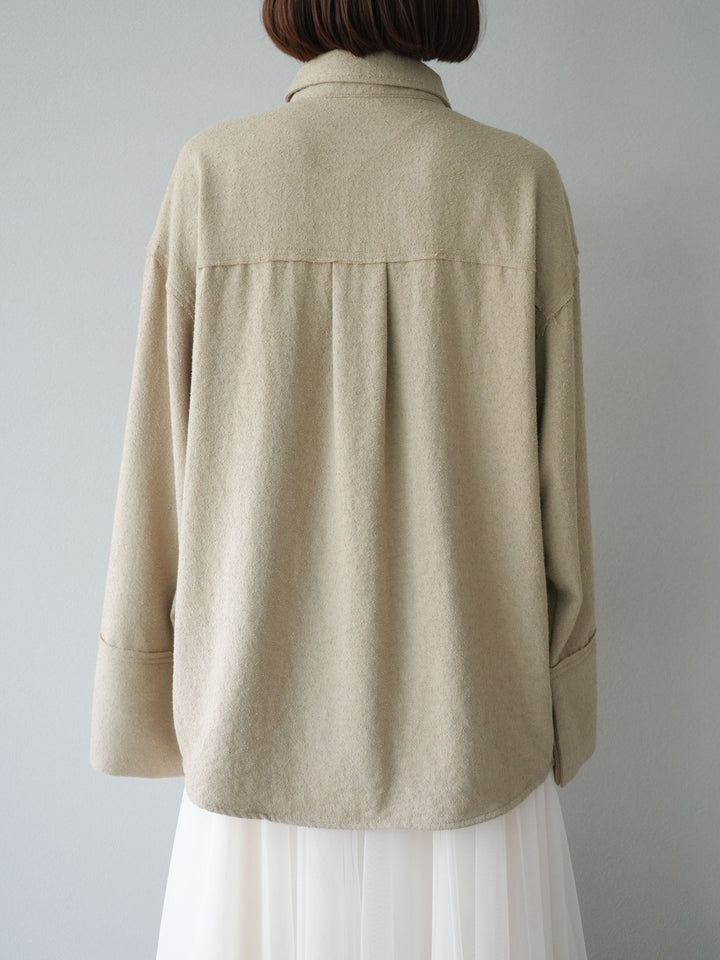[予約]ネップオーバーシャツ/ベージュ