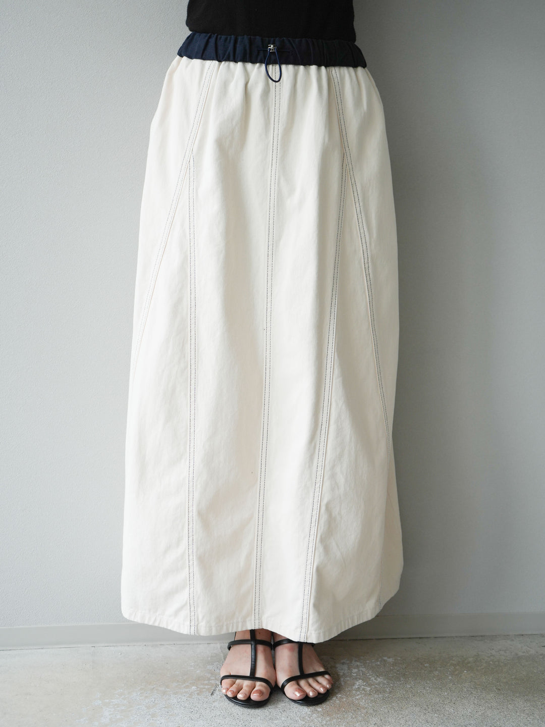 [SET]ステッチコットンツイルベスト＆スカートSET UP(2set)