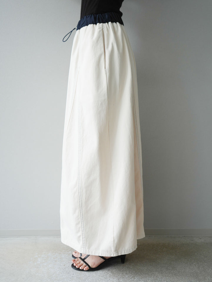 [SET]ステッチコットンツイルベスト＆スカートSET UP(2set)
