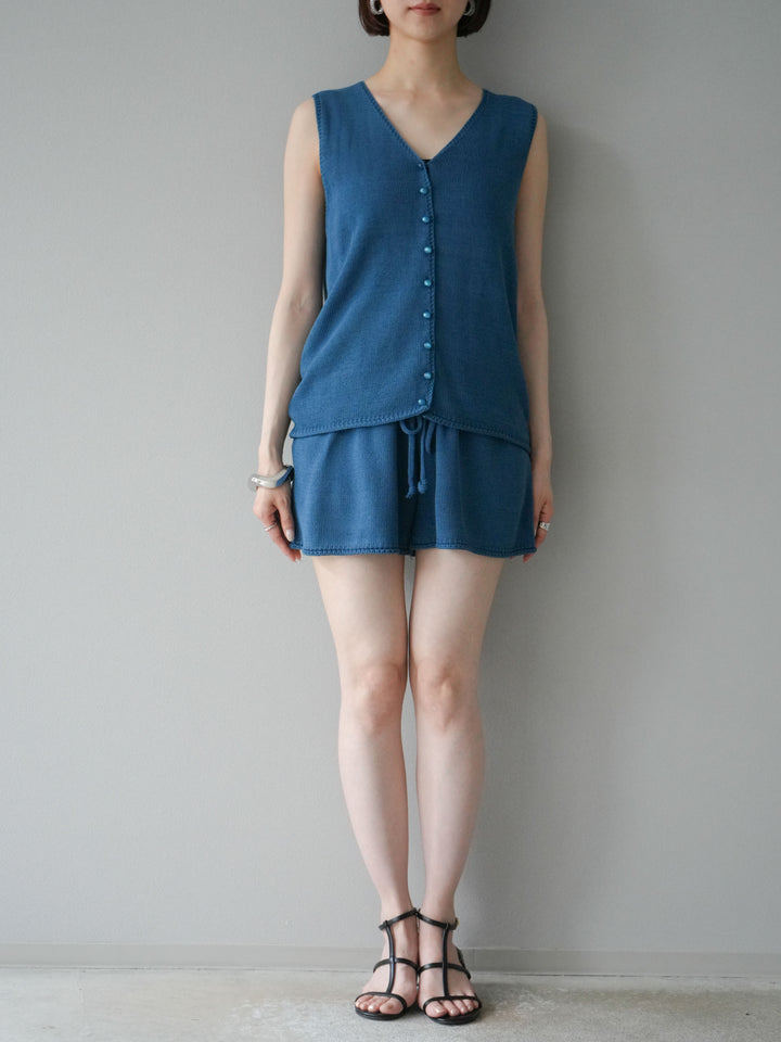 [SET]ニットベスト＆ショートパンツSET UP(2set)