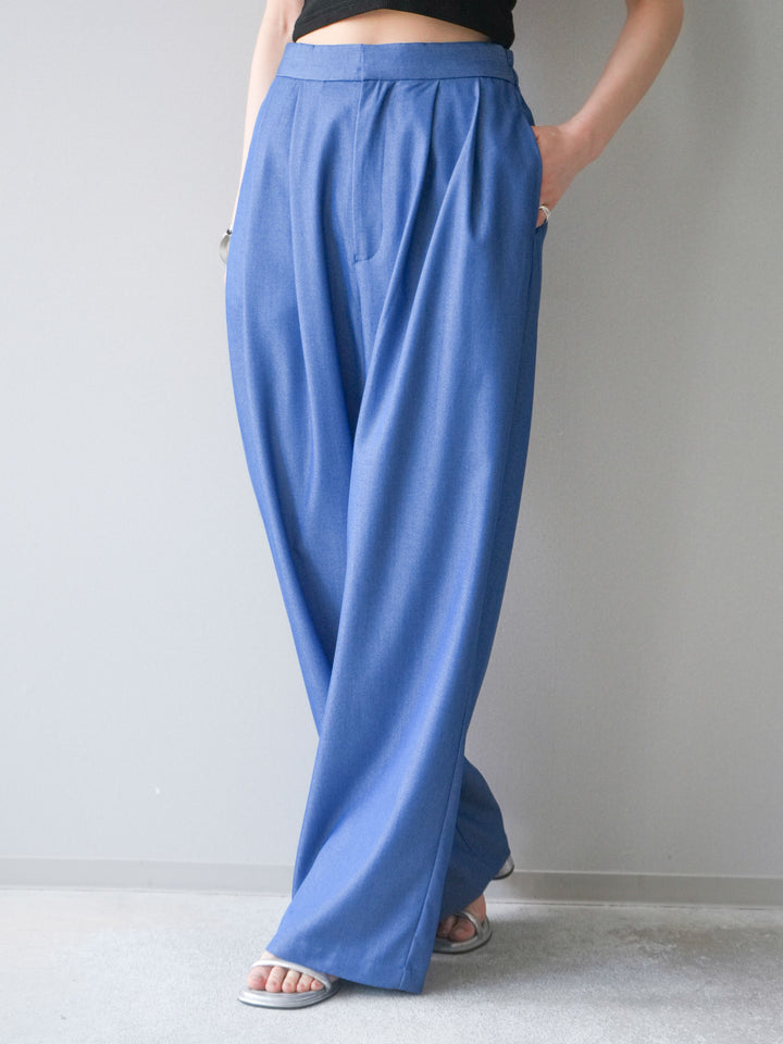 [予約]イージードレープスラックス/blue