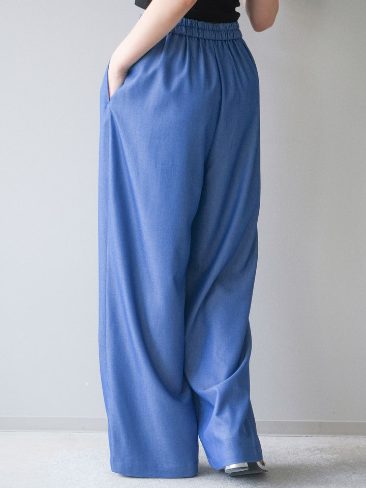 [予約]イージードレープスラックス/blue