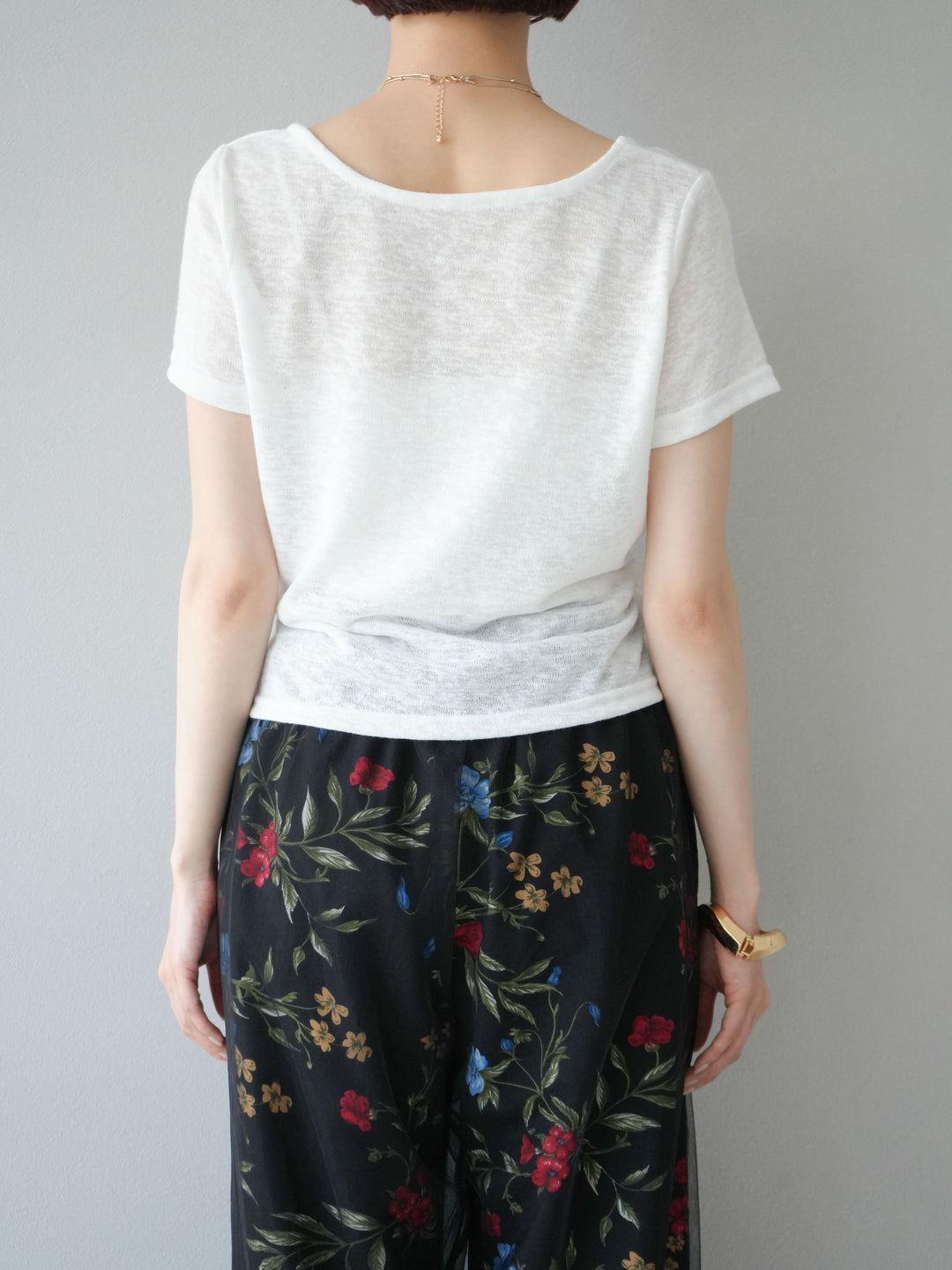 [予約]カシュクールシアーニットプルオーバー/ホワイト