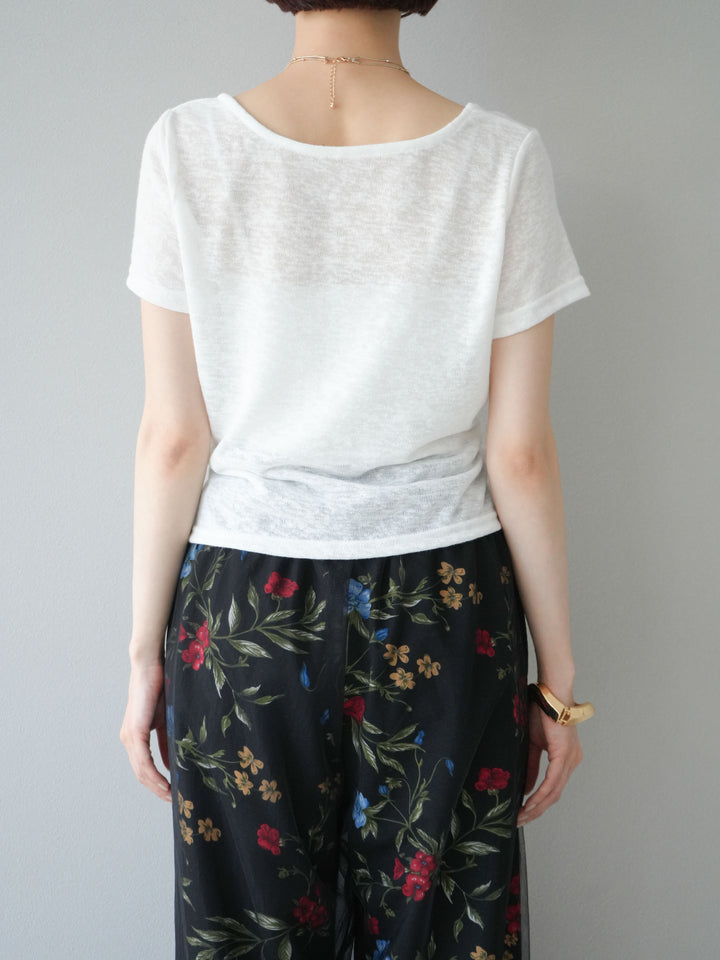 [予約]カシュクールシアーニットプルオーバー/ホワイト