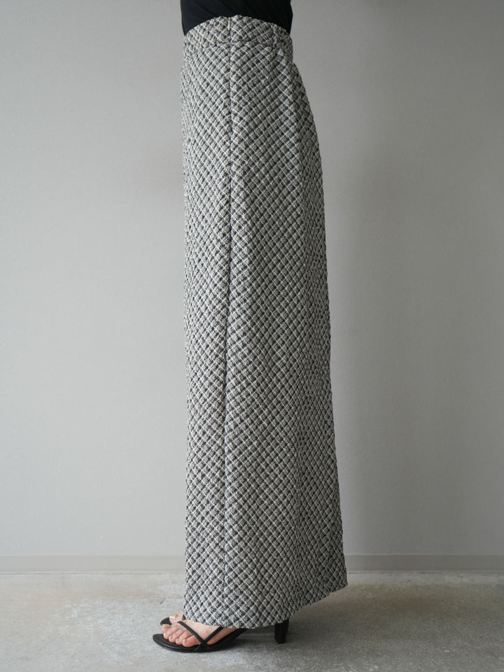 [予約]チェック柄タイトスカート/ブラック