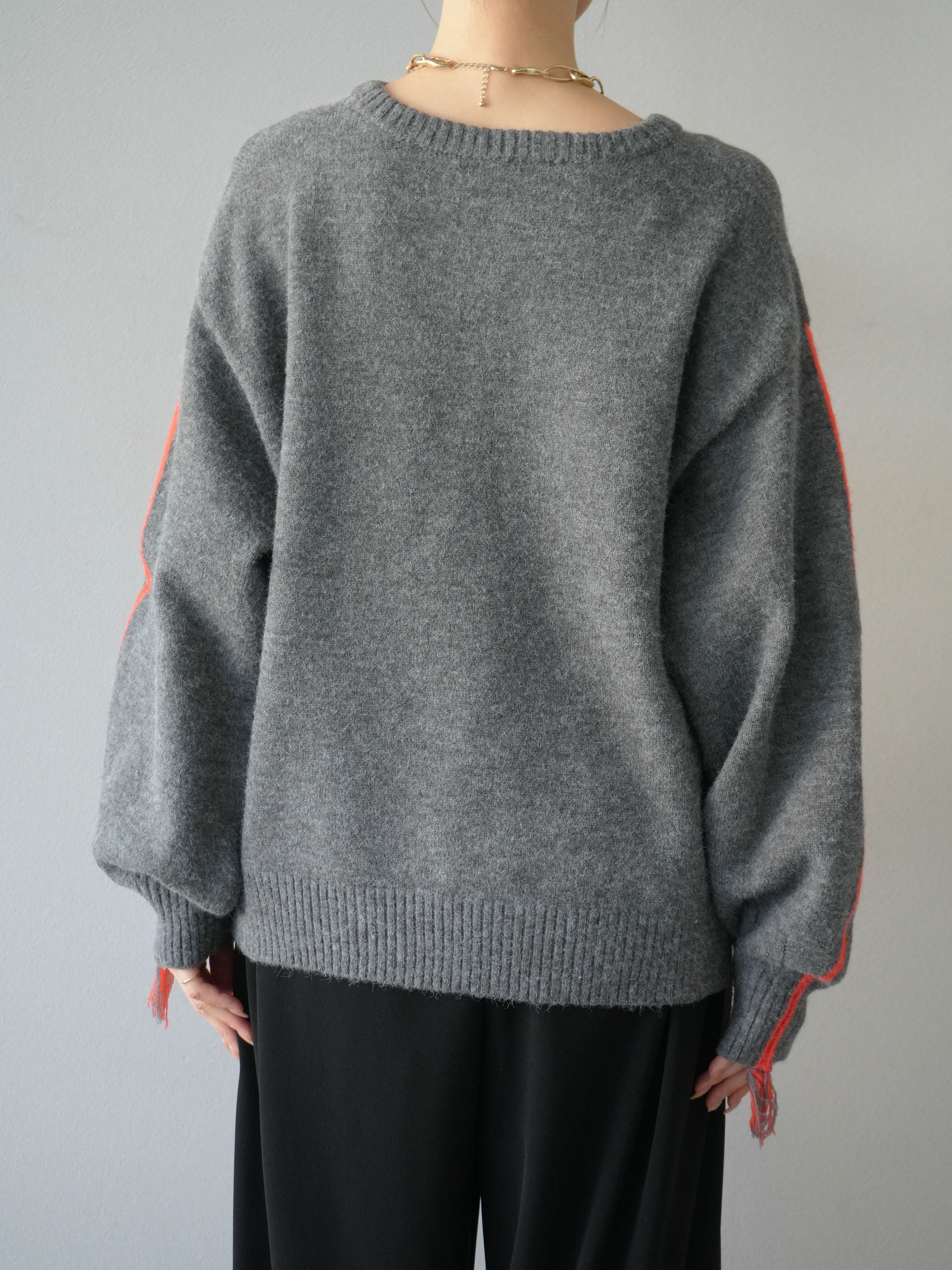 【完売品】ダイリク　フリンジニット オフィシャルサイト限定】モヘアタッチダメージ風フリンジニット