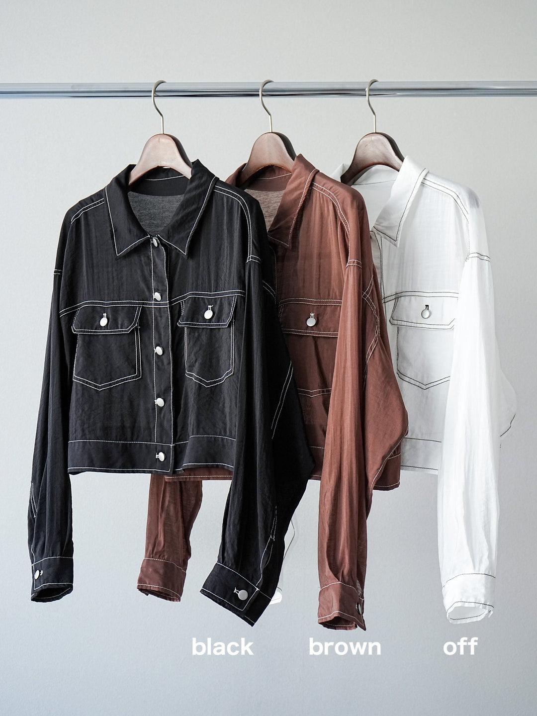 [SET] 縫合透視短外套 + 寬大蓬蓬裙 (2 套)