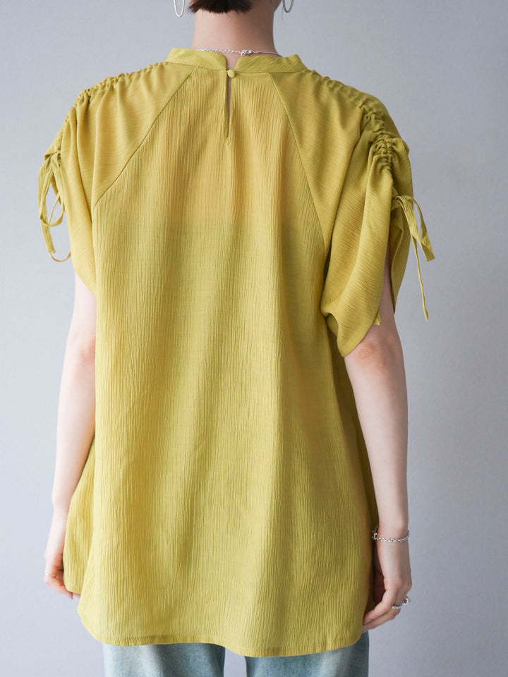 [Pre-order] Willow shirred sleeve blouse/yellow