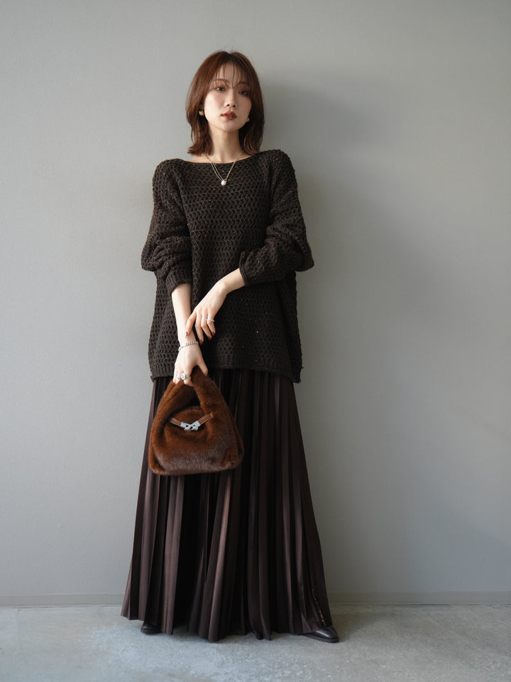 [予約]ベルトデザインファートートBAG/brown