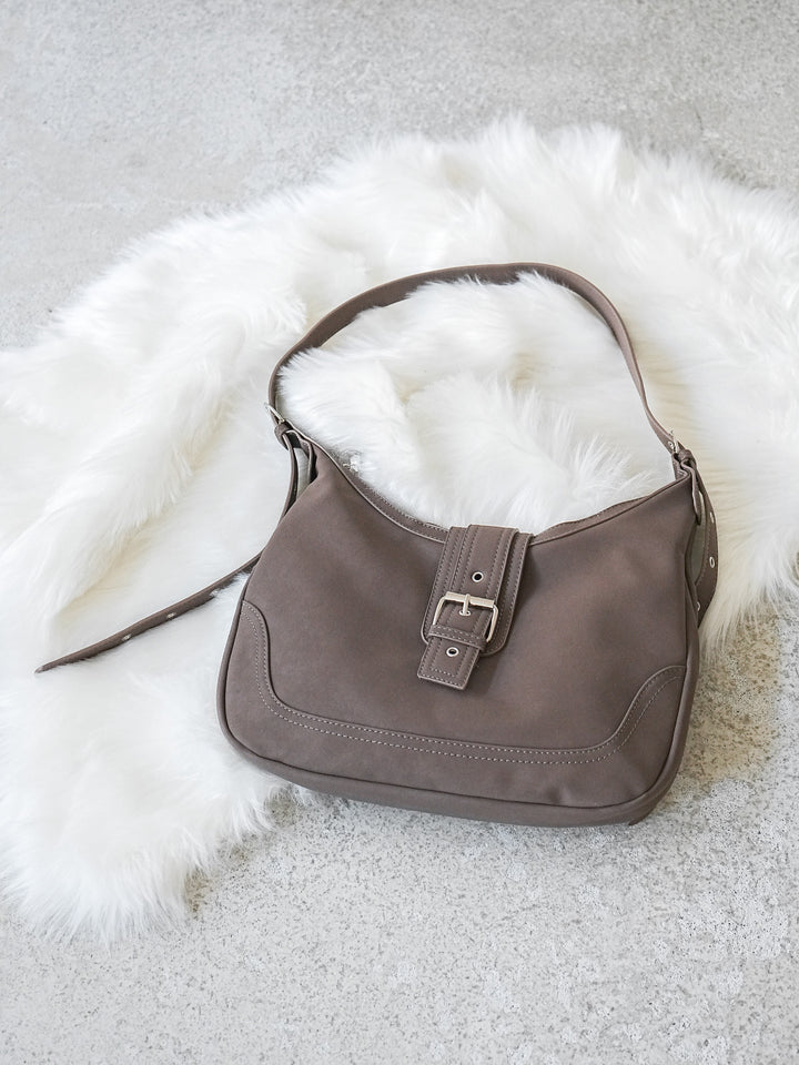 [予約]ベルトデザインホーボーBAG /グレー