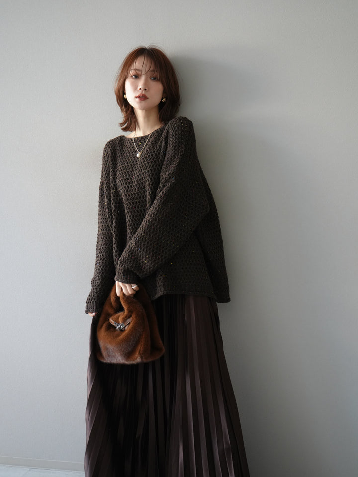 [予約]ベルトデザインファートートBAG/brown