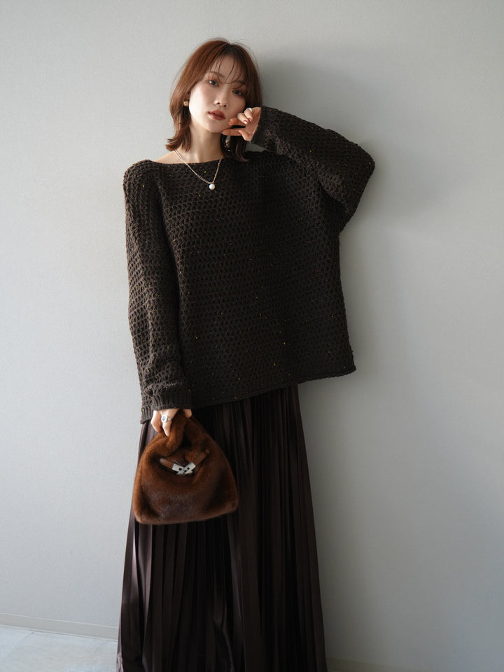 [予約]ベルトデザインファートートBAG/brown