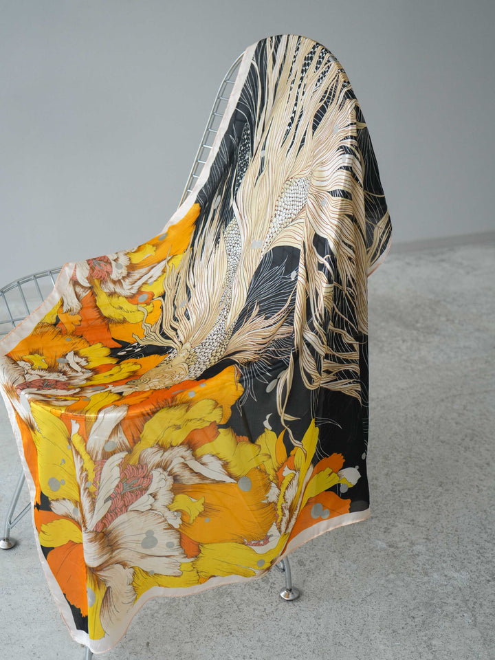 [予約]ヴィンテージライクスカーフ-1/ブラック