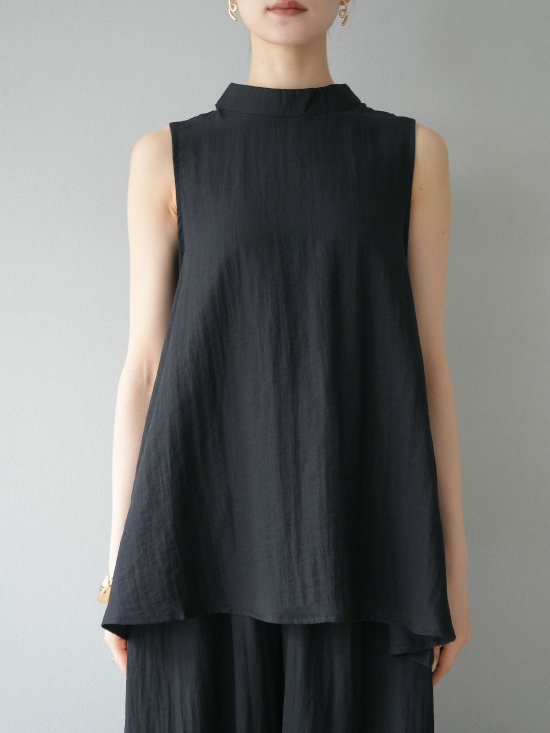 [SET]ホルターネックバックスリットブラウス＆スーパーワイドパンツSET UP(2set)