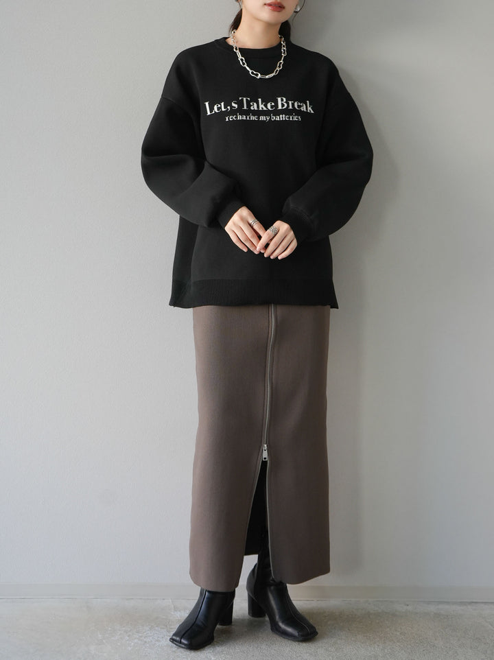 [予約]ミラノリブロゴニットプルオーバー/ブラック