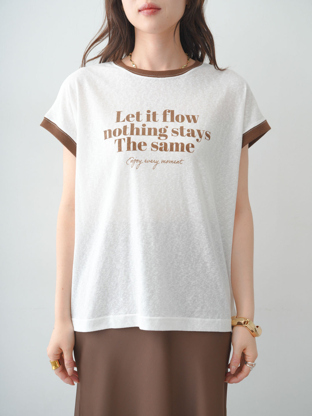 [予約]シアースラブバイカラーフレンチTEE/offwhite