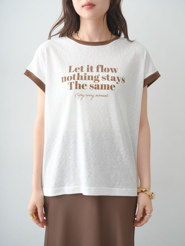 [予約]シアースラブバイカラーフレンチTEE/offwhite