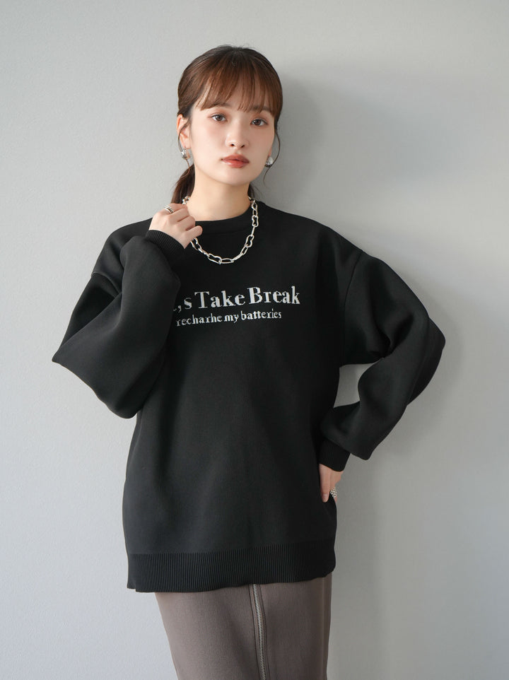 [予約]ミラノリブロゴニットプルオーバー/ブラック