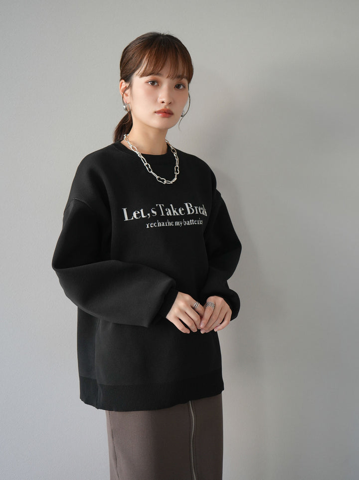 [予約]ミラノリブロゴニットプルオーバー/ブラック