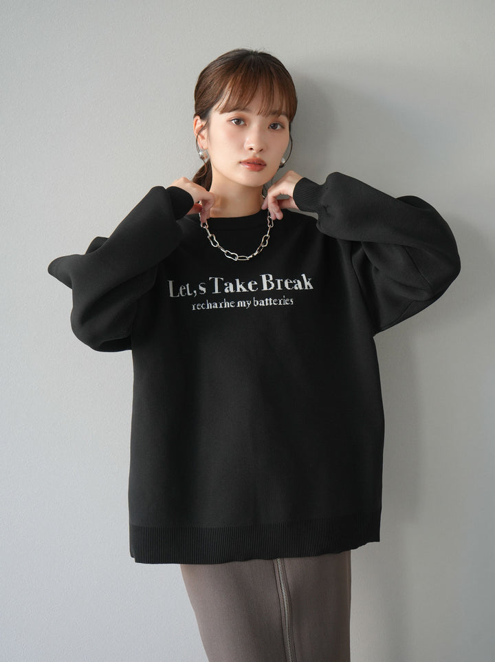 [予約]ミラノリブロゴニットプルオーバー/ブラック