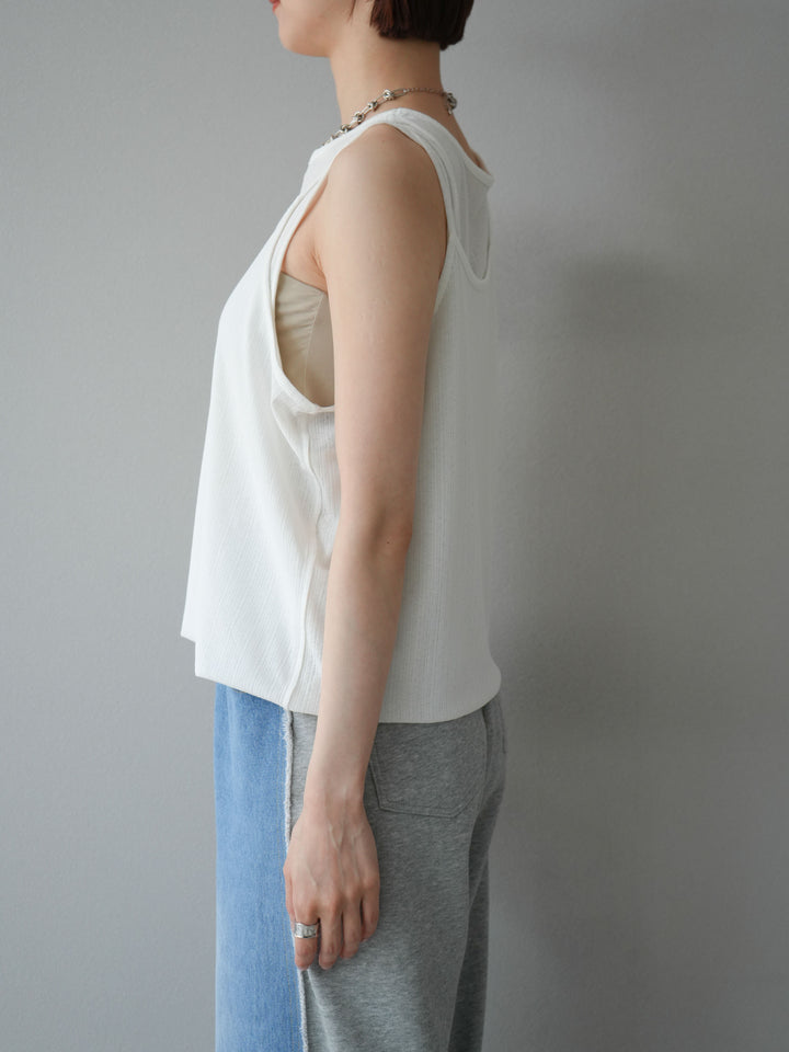 [預訂] Ice Touch 2WAY Design 吊帶背心/白色