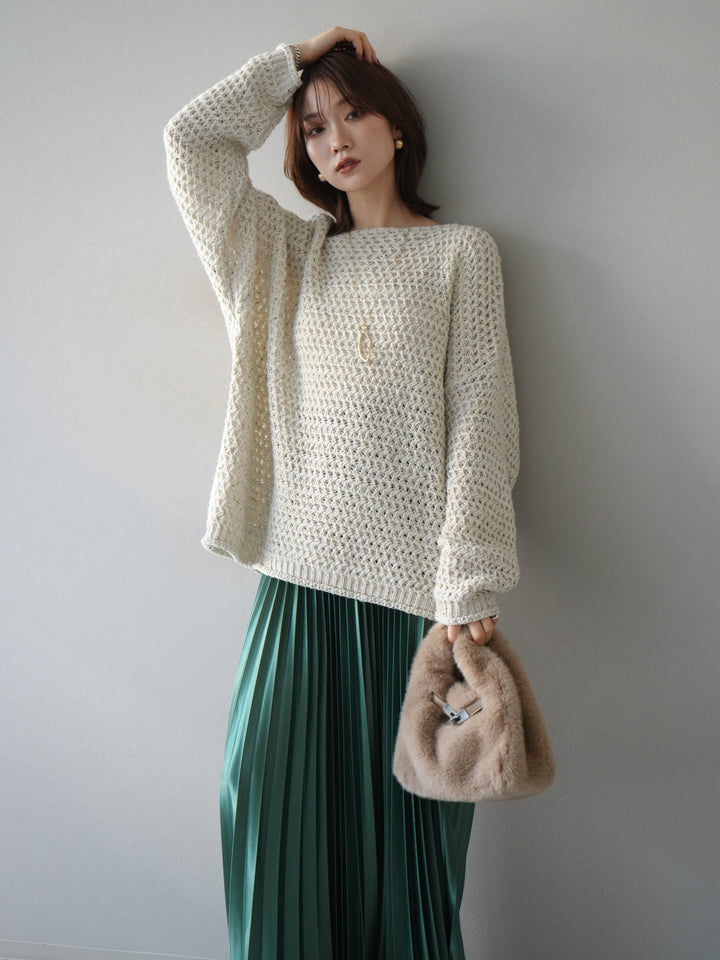 [予約]ベルトデザインファートートBAG/beige