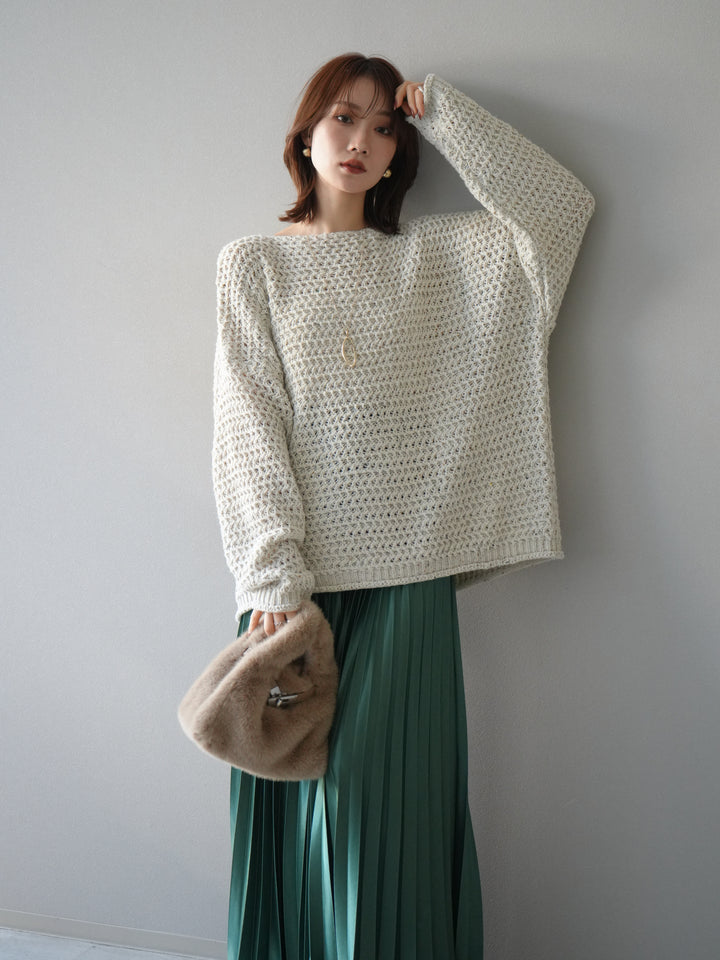 [予約]ベルトデザインファートートBAG/beige