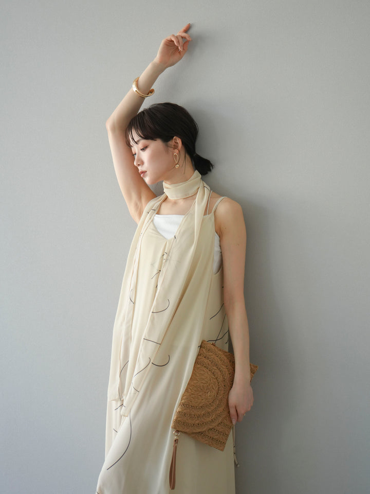 【預購】Pen-touch 雪紡吊帶洋裝/象牙白