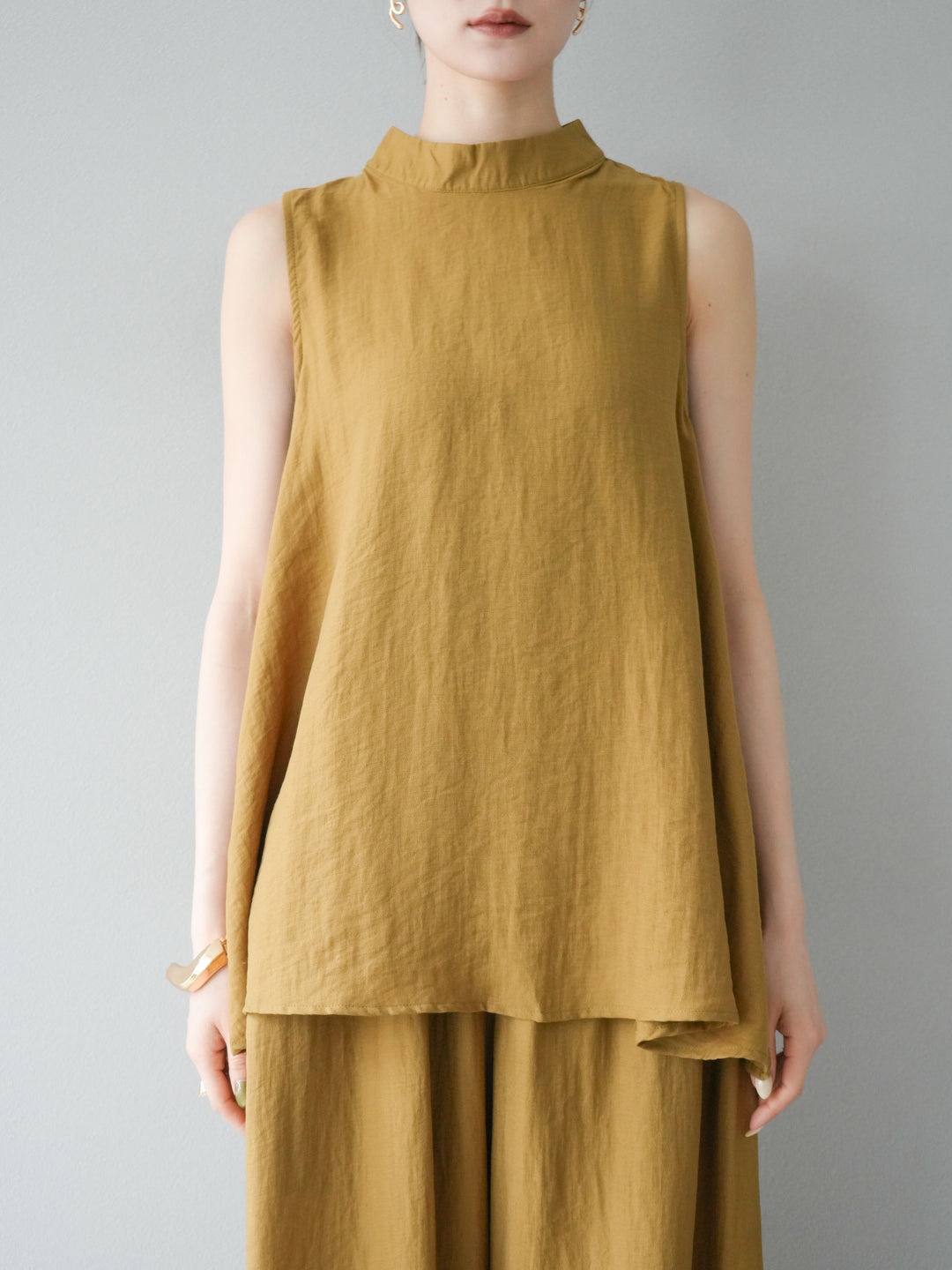 [SET]ホルターネックバックスリットブラウス＆スーパーワイドパンツSET UP(2set)