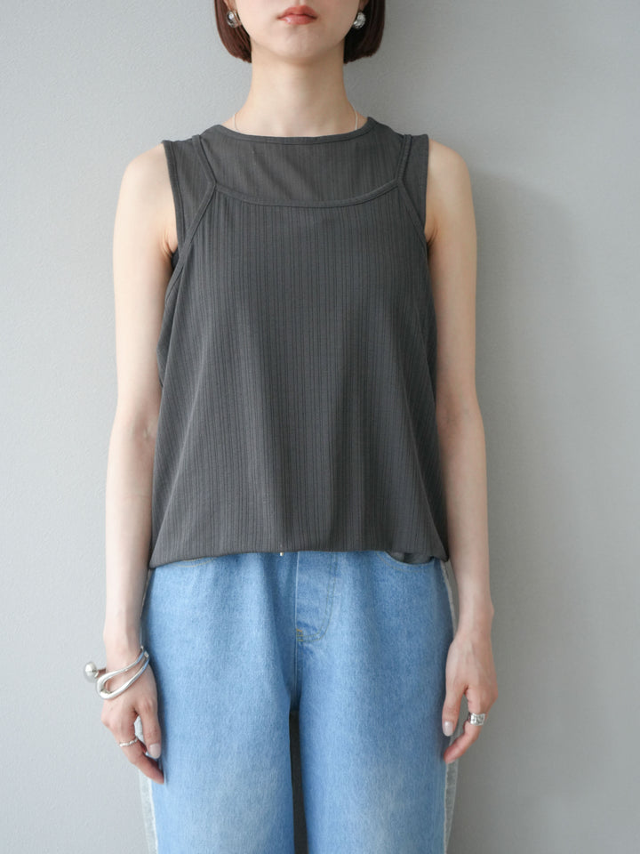 [預訂] Ice Touch 2WAY Design 吊帶背心/炭灰色