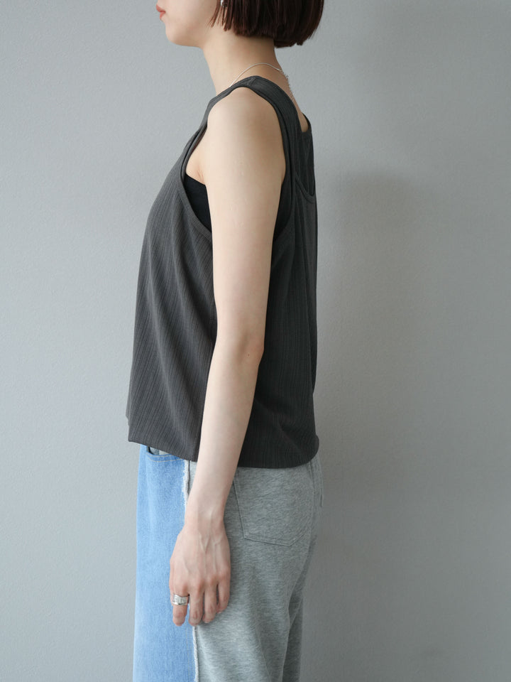 [預訂] Ice Touch 2WAY Design 吊帶背心/炭灰色