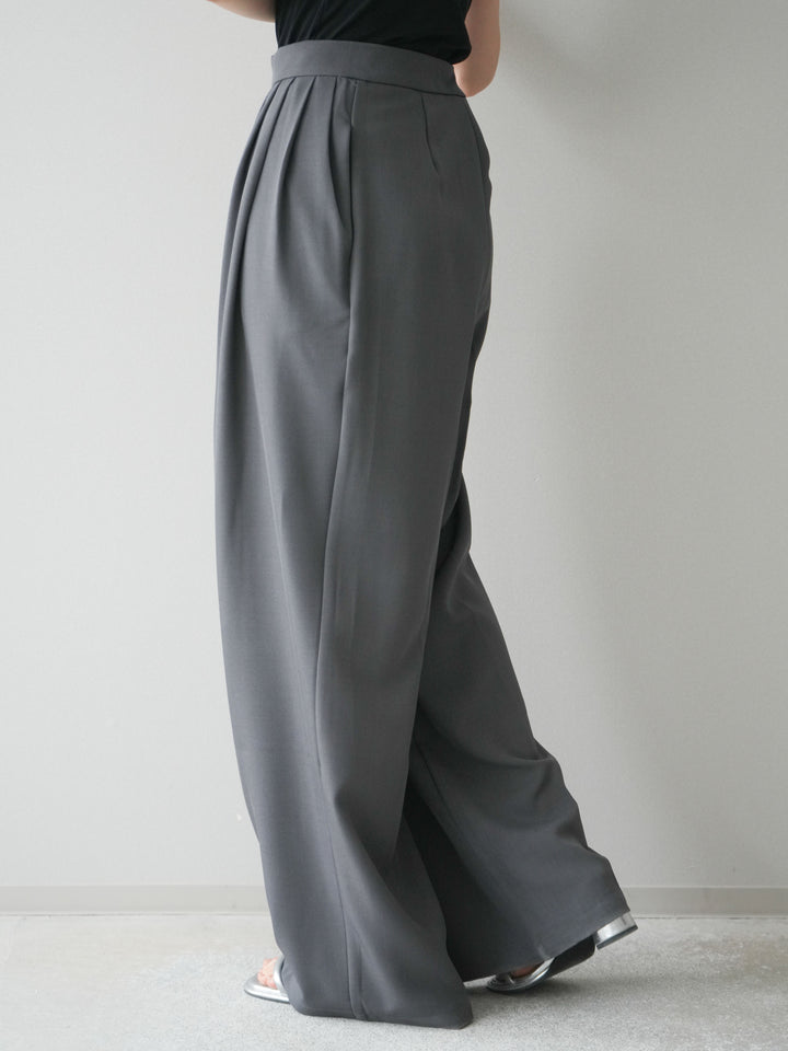 [予約]メニータックワイドパンツ/gray