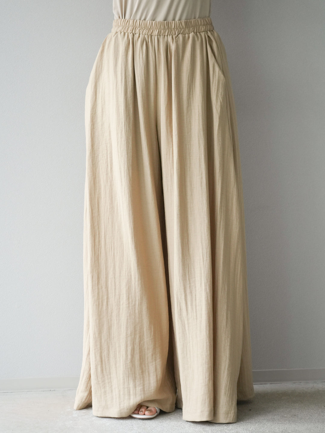 [SET]ホルターネックバックスリットブラウス＆スーパーワイドパンツSET UP(2set)