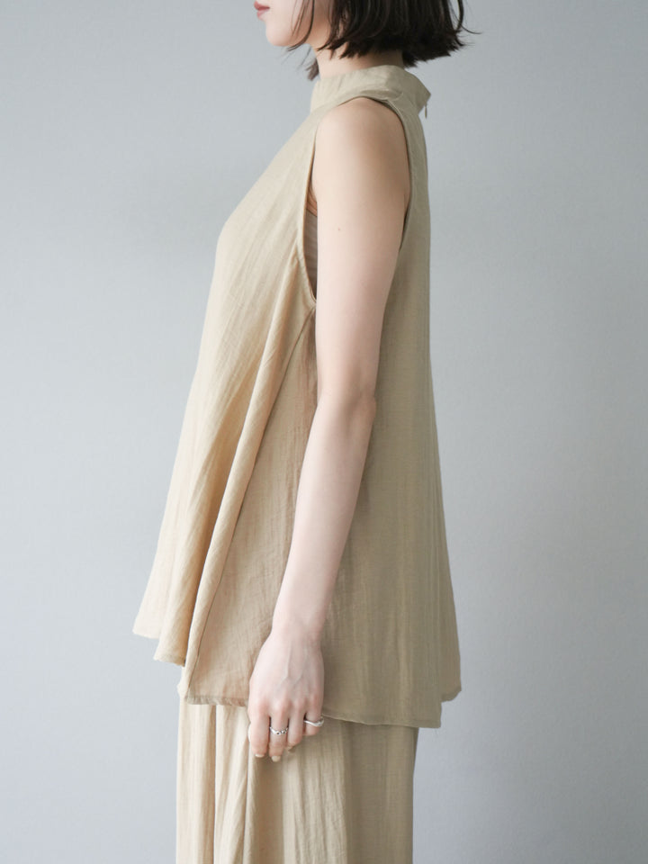 [SET]ホルターネックバックスリットブラウス＆スーパーワイドパンツSET UP(2set)