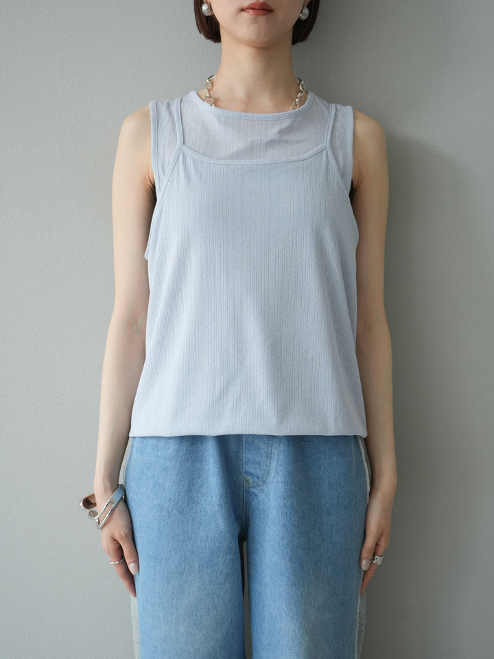 [予約]アイスタッチ2WAYデザインキャミタンク/ブルー