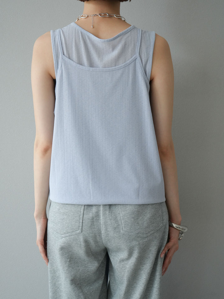 [予約]アイスタッチ2WAYデザインキャミタンク/ブルー