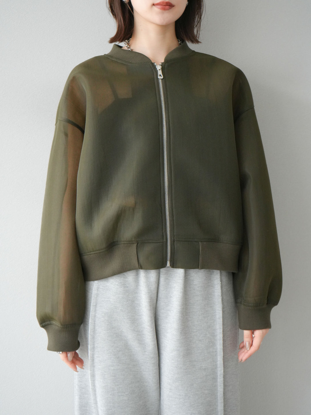 [予約]シアーダンボールボリュームスリーブMA-1/カーキ