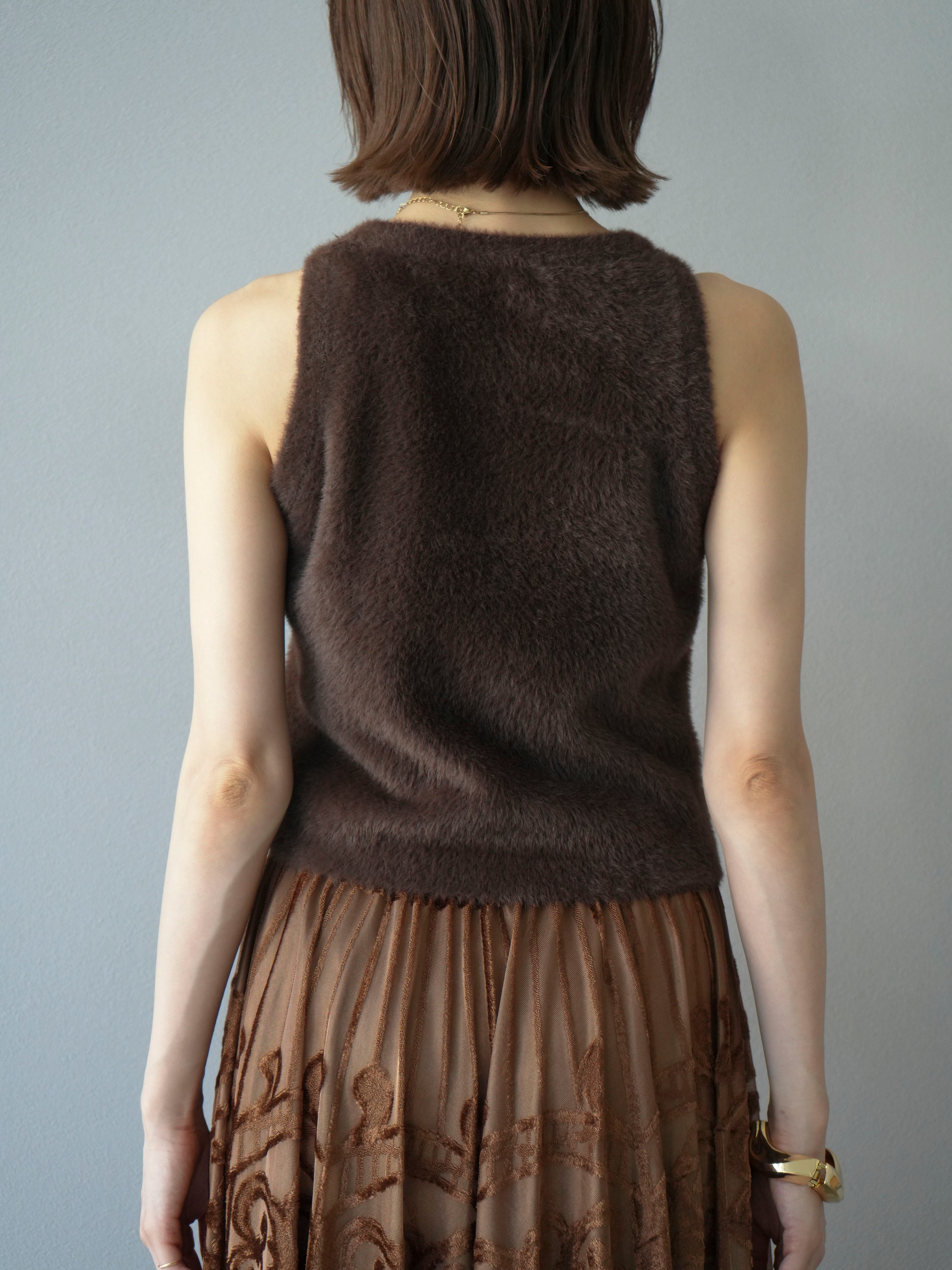 TOMRROWLAND✨未使用級　ロングガウン　ニット　シャギー素材　近年モデル 極美品□ Drawer シャギーニット ロングカーディガン 七分袖