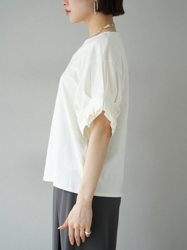 [Pre-order] Tuck Sleeve T-Shirt/White