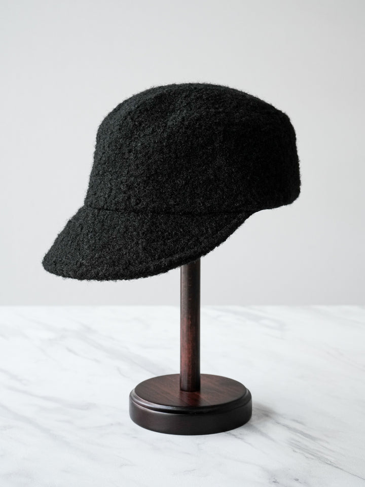 [予約]ウールタッチキャスケット/ブラック