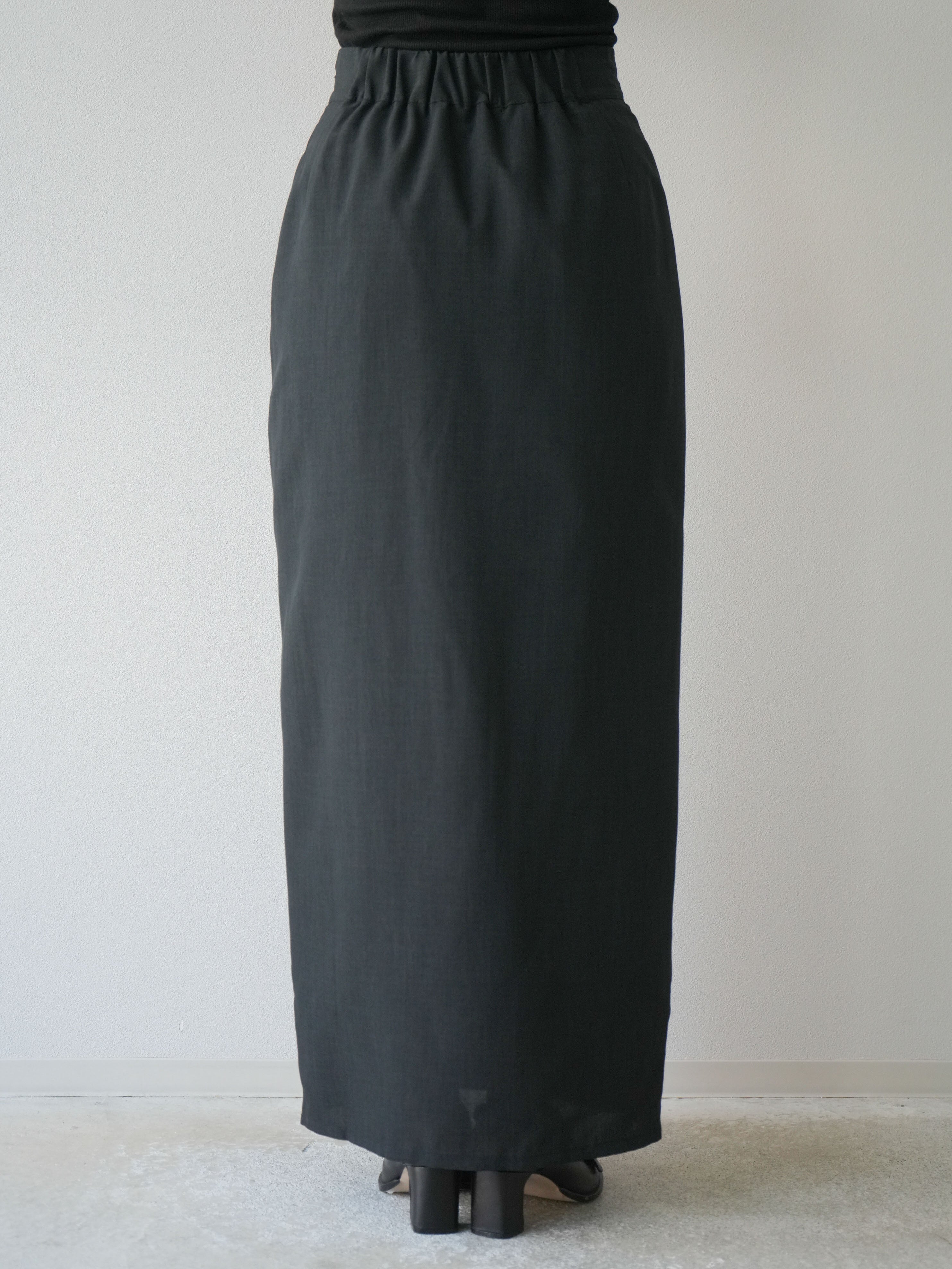 最新◆リナシメント◆女らしさ際立つ！ラップ風アシメカット”黒タイトスカート！S 最新◇リナシメント◇女らしさ際立つ！ラップ風アシメカット”黒