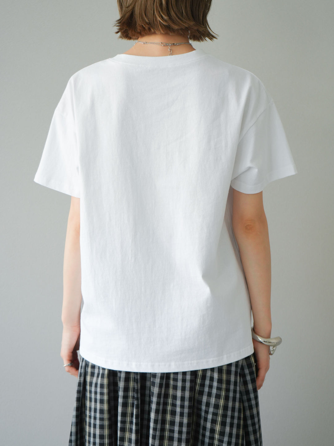 [予約]メッセージ箔プリントTシャツ/オフ